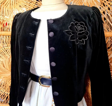 Vintage 80's Velvet Jacket - Yatva