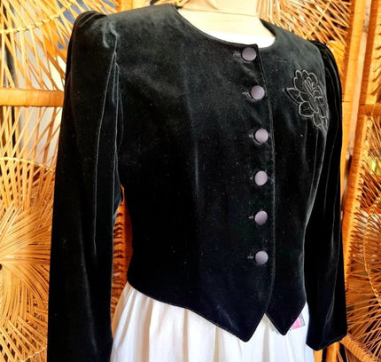 Vintage 80's Velvet Jacket - Yatva
