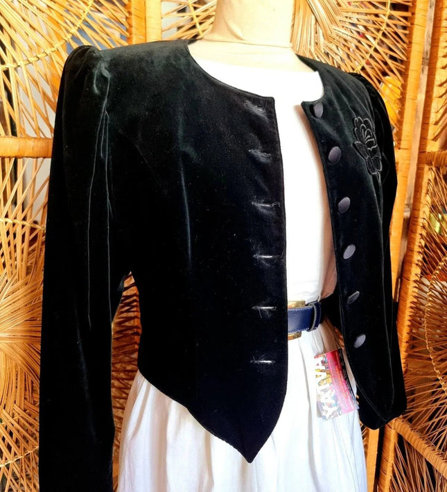 Vintage 80's Velvet Jacket - Yatva