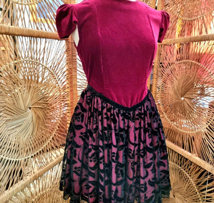 Vintage 80s Velvet Party Dress - Yatva