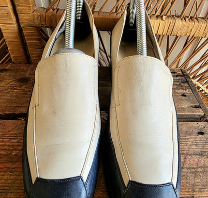 Vintage 80s Verhulst Two Toned Slip on Shoes - Yatva