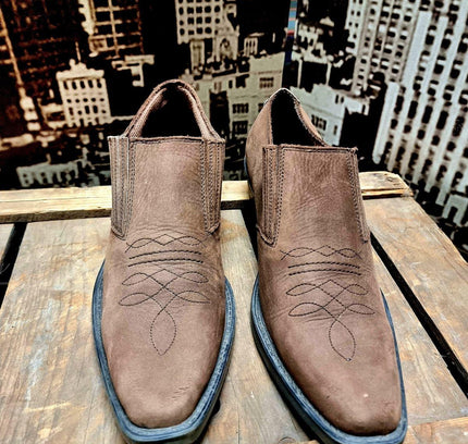 Vintage 80's Via Roma Cowboy Ankle Boots - Yatva