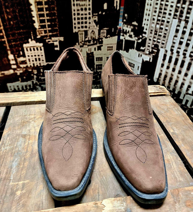 Vintage 80's Via Roma Cowboy Ankle Boots - Yatva