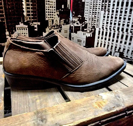 Vintage 80's Via Roma Cowboy Ankle Boots - Yatva