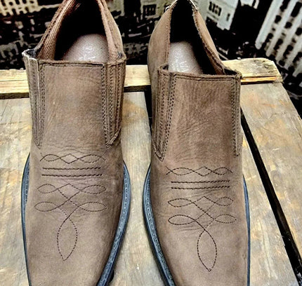 Vintage 80's Via Roma Cowboy Ankle Boots - Yatva