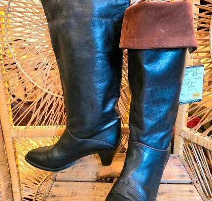 Vintage 80s Vngal Leather Boots - Yatva