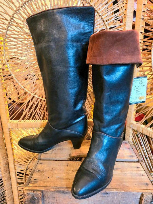 Vintage 80s Vngal Leather Boots - Yatva