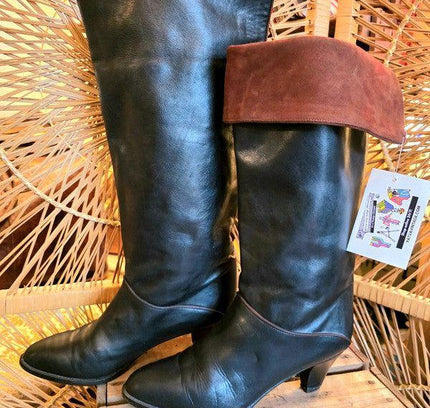 Vintage 80s Vngal Leather Boots - Yatva