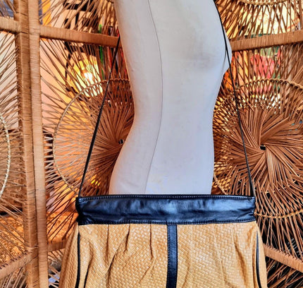 Vintage 80's Woven Shoulder Bag - Yatva