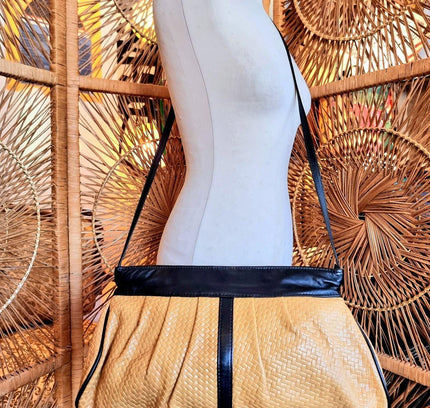 Vintage 80's Woven Shoulder Bag - Yatva