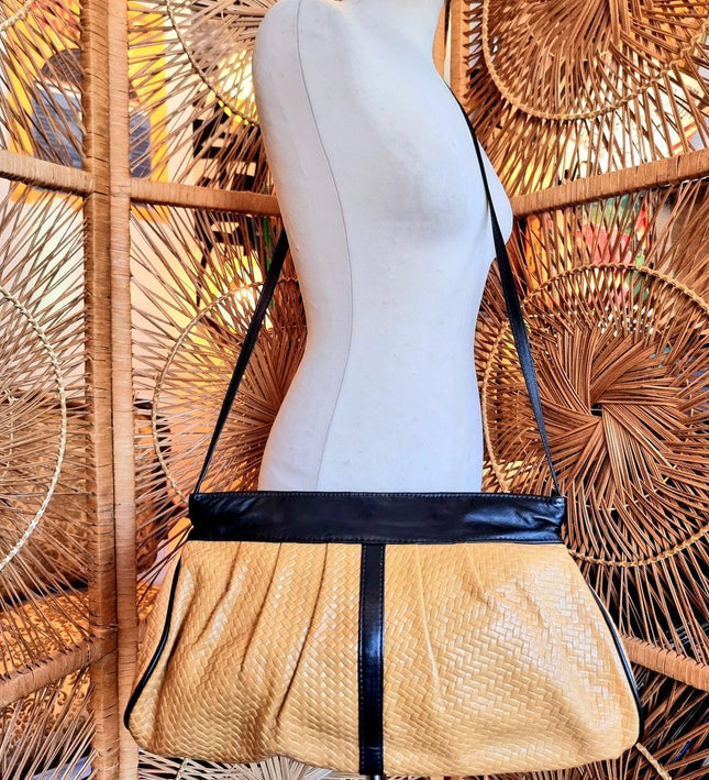 Vintage 80's Woven Shoulder Bag - Yatva