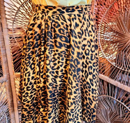 Vintage 80's/90's Leopard Skirt - Yatva