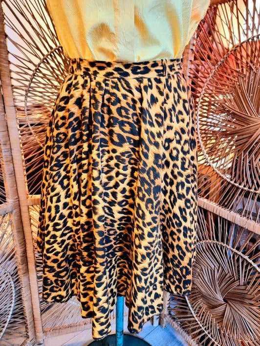Vintage 80's/90's Leopard Skirt - Yatva