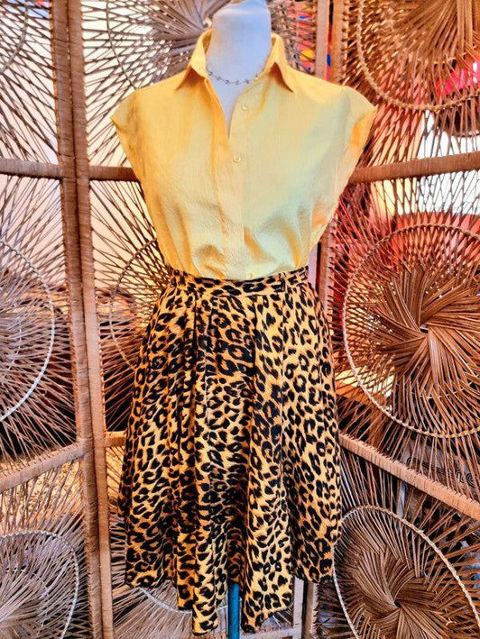Vintage 80's/90's Leopard Skirt - Yatva