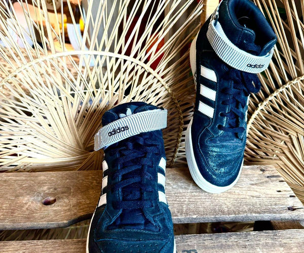 adidas gazelle silver green womens Vintage 90s Adidas Forum Hi Top Sneaker Trainers – Yatva main image 1