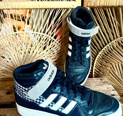 adidas gazelle silver green womens Vintage 90s Adidas Forum Hi Top Sneaker Trainers – Yatva