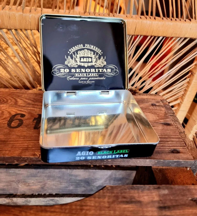 Vintage 90's Black Label Tobacco Tin - Yatva