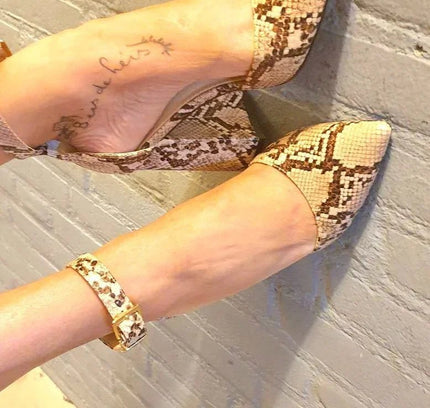 Vintage 90´s Brand New Snakeskin Print Shoes - Yatva
