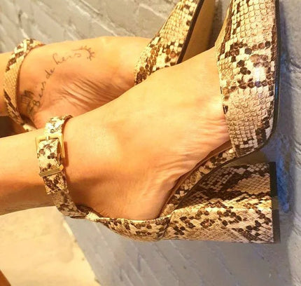Vintage 90´s Brand New Snakeskin Print Shoes - Yatva