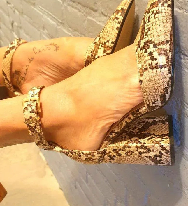 Vintage 90´s Brand New Snakeskin Print Shoes - Yatva