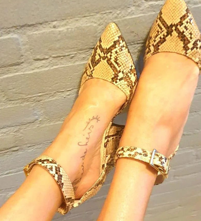 Vintage 90´s Brand New Snakeskin Print Shoes - Yatva