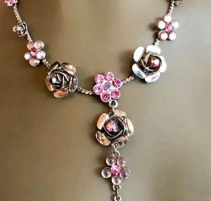 Vintage 90's Floral Necklace - Yatva