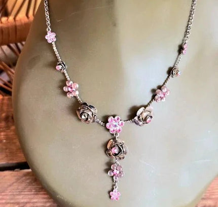 Vintage 90's Floral Necklace - Yatva