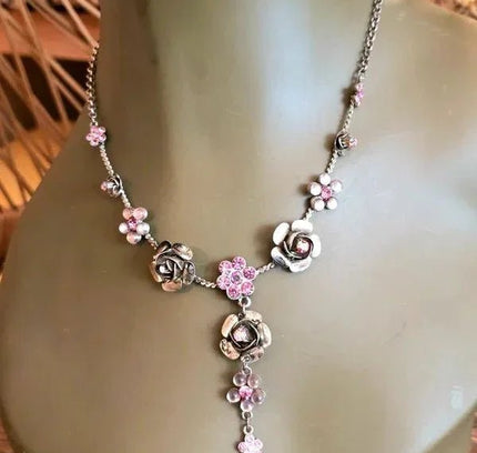 Vintage 90's Floral Necklace - Yatva
