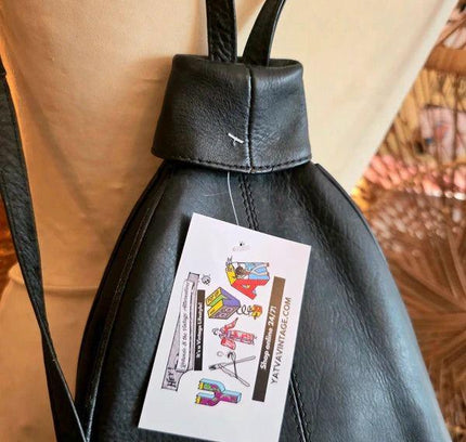 Vintage 90's Leather Backpack - Yatva