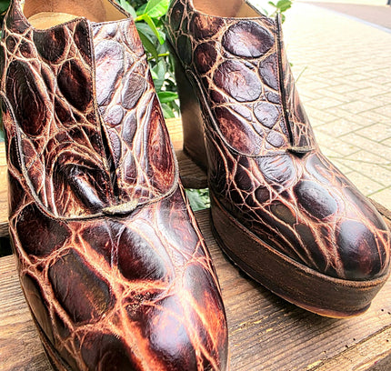 Vintage 90's Muxart Leather Wedge Shoes - Yatva