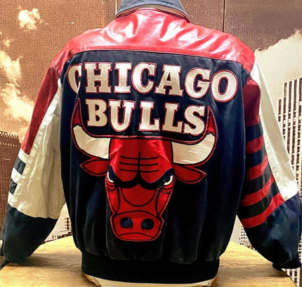 Vintage 90’s NBA Chicago Bulls Jeff Hamilton Leather Varsity Jacket - Yatva