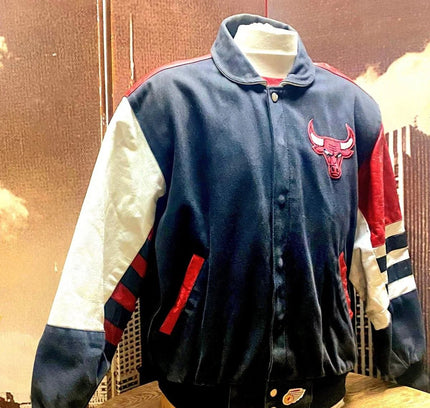 Vintage 90’s NBA Chicago Bulls Jeff Hamilton Leather Varsity Jacket - Yatva