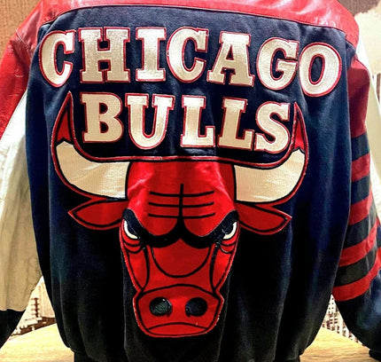 Vintage 90’s NBA Chicago Bulls Jeff Hamilton Leather Varsity Jacket - Yatva
