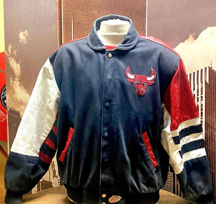Vintage 90’s NBA Chicago Bulls Jeff Hamilton Leather Varsity Jacket - Yatva