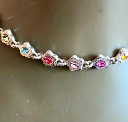 Vintage 90's Rhinestone Star Necklace - Yatva
