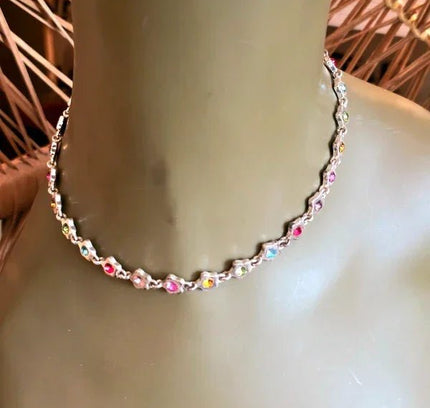 Vintage 90's Rhinestone Star Necklace - Yatva