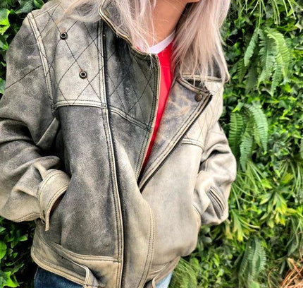 Vintage 90’s Schuh Motorcycle Leather Rider Jacket - Yatva