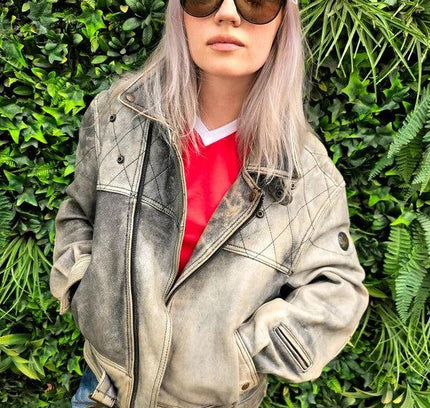 Vintage 90’s Schuh Motorcycle Leather Rider Jacket - Yatva