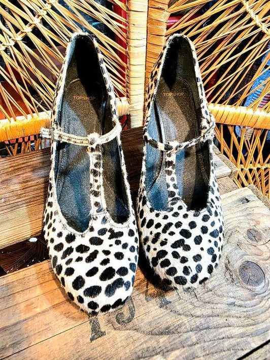 Vintage 90s Topshop Animal Mary Jane Shoes - Yatva