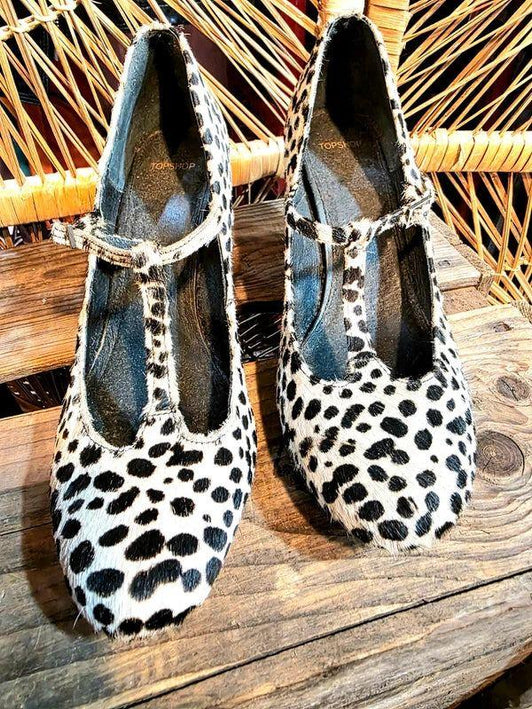 Vintage 90s Topshop Animal Mary Jane Shoes - Yatva