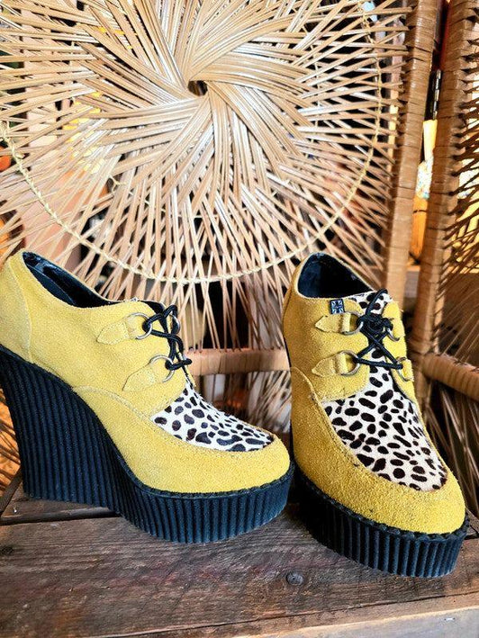 Vintage 90s T.U.K. Creeper Platform Wedge Shoes - Yatva