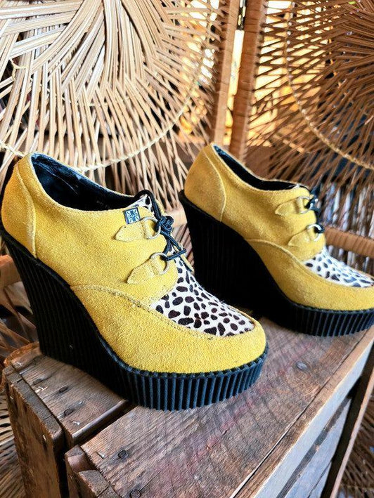 Vintage 90s T.U.K. Creeper Platform Wedge Shoes - Yatva