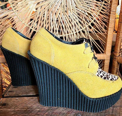 Vintage 90s T.U.K. Creeper Platform Wedge Shoes - Yatva