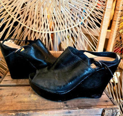 Vintage 90´s Wedge Platform Sandal Shoes - Yatva