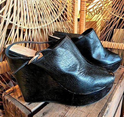 Vintage 90´s Wedge Platform Sandal Shoes - Yatva