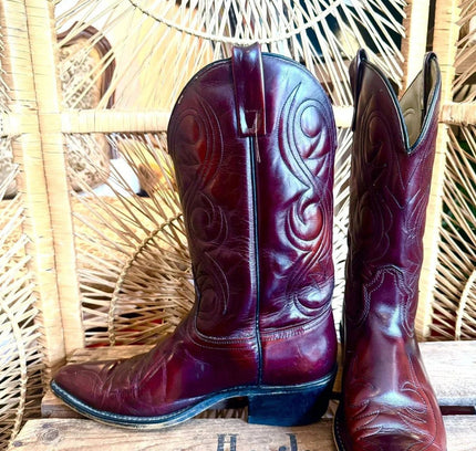 Vintage Acme 4939 Leather Cowboy Boots - Yatva