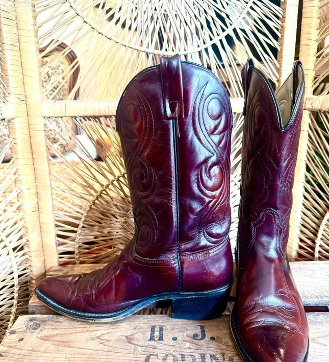 Vintage Acme 4939 Leather Cowboy Boots - Yatva