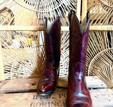Vintage Acme 4939 Leather Cowboy Boots - Yatva
