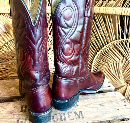 Vintage Acme 4939 Leather Cowboy Boots - Yatva