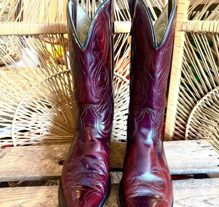 Vintage Acme 4939 Leather Cowboy Boots - Yatva